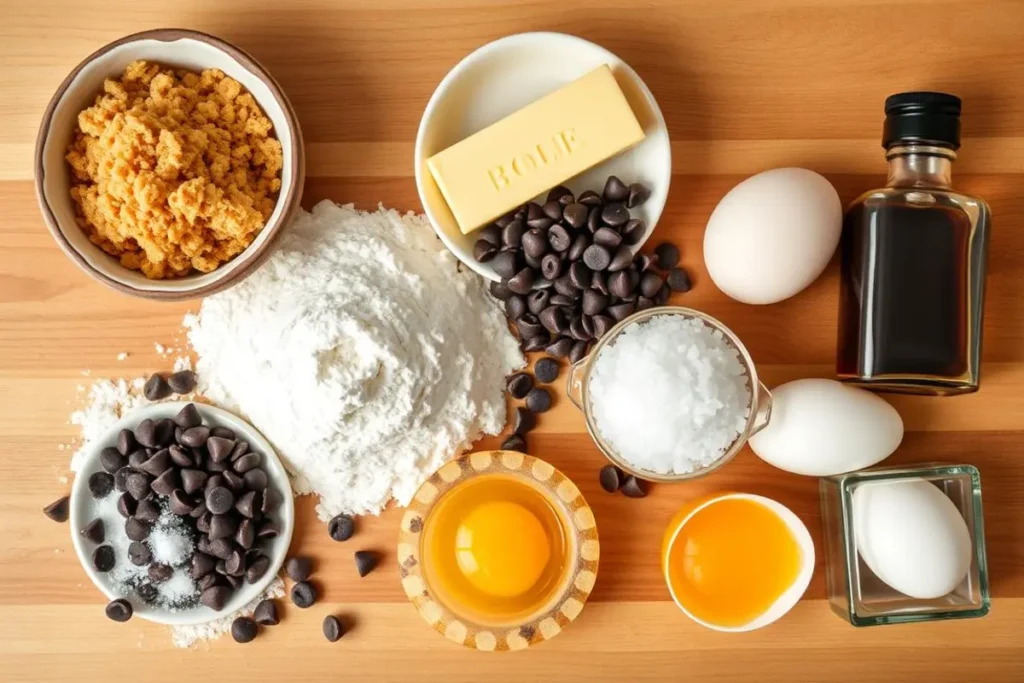 Ingredients for Perfect Chocolate Chip Cookies