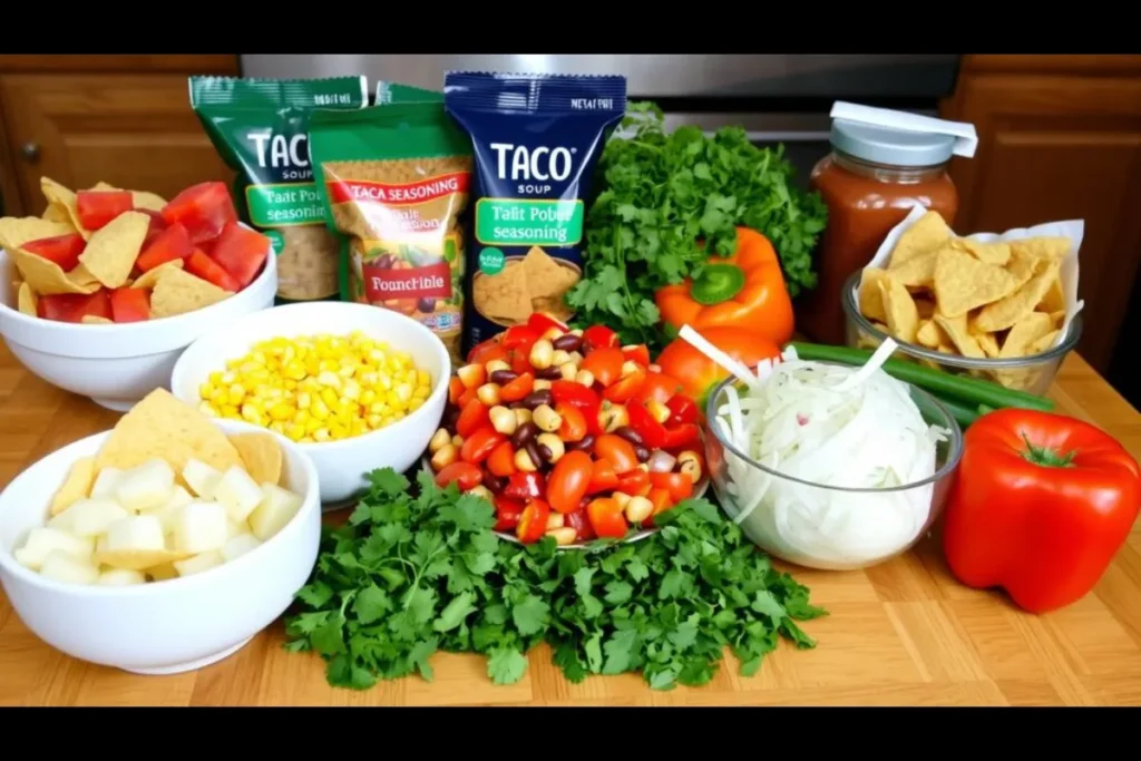 Ingredients for the Perfect Taco Soup Frios